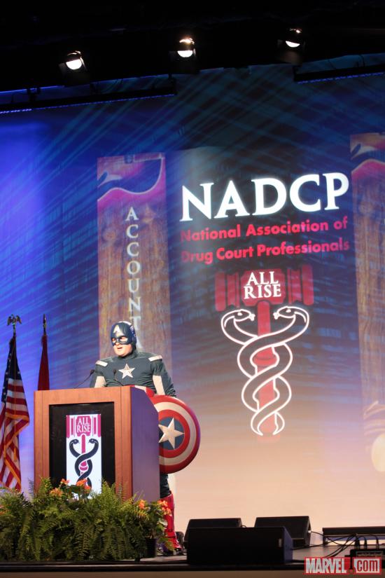 Captain America at the 18th annual NADCP Conference