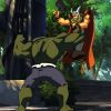 Hulk battles Thor