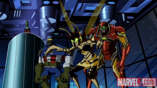 Screenshot of the Gamma-irradiate Avengers from The Avengers: Earth's Mightiest Heroes!