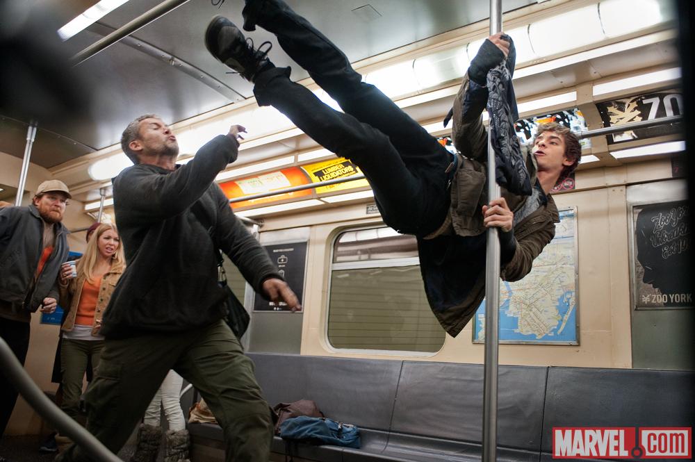 Andrew Garfield as Peter Parker/Spider-Man in The Amazing Spider-Man