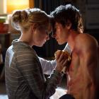 Emma Stone as Gwen Stacy and Andrew Garfield as Spider-Man/Peter Parker in The Amazing Spider-Man