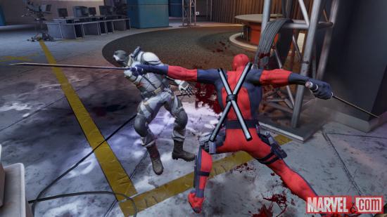 Screenshot from the Deadpool video game