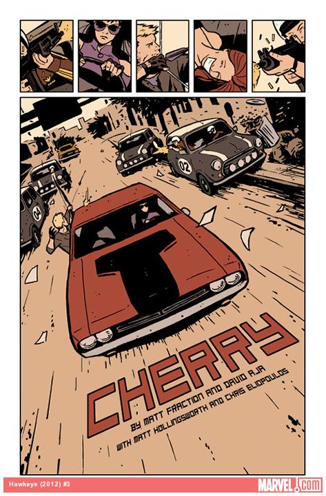 Hawkeye (2012) #3 preview art by David Aja