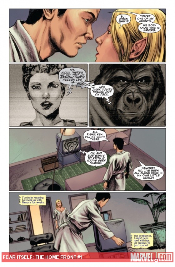 Fear Itself: The Home Front #1 preview art by Elia Bonetti
