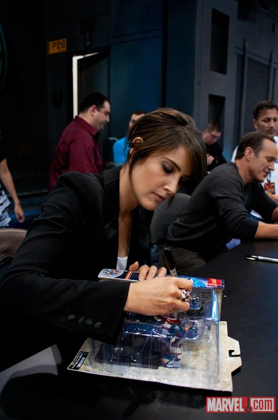 New York Comic Con 2011: Cobie Smulders at the Marvel Booth