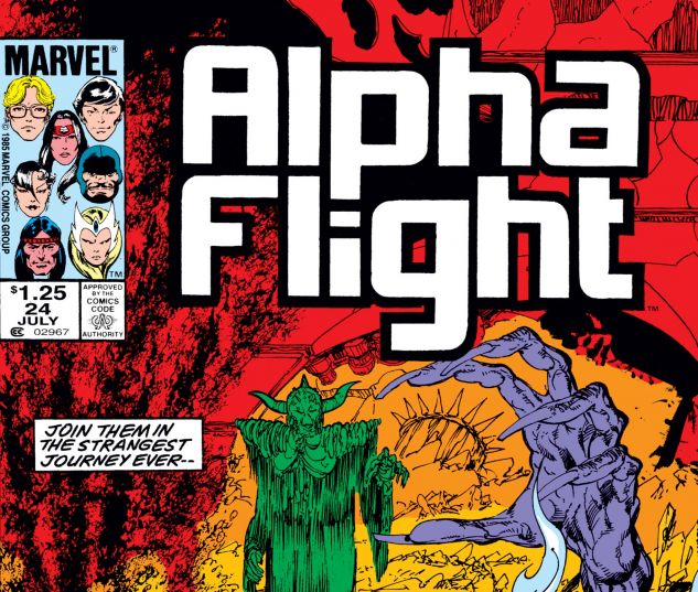 FN Fne Plus Marvel Comics Original États-unis #24 Vol 1 Alpha Alpha Flight 