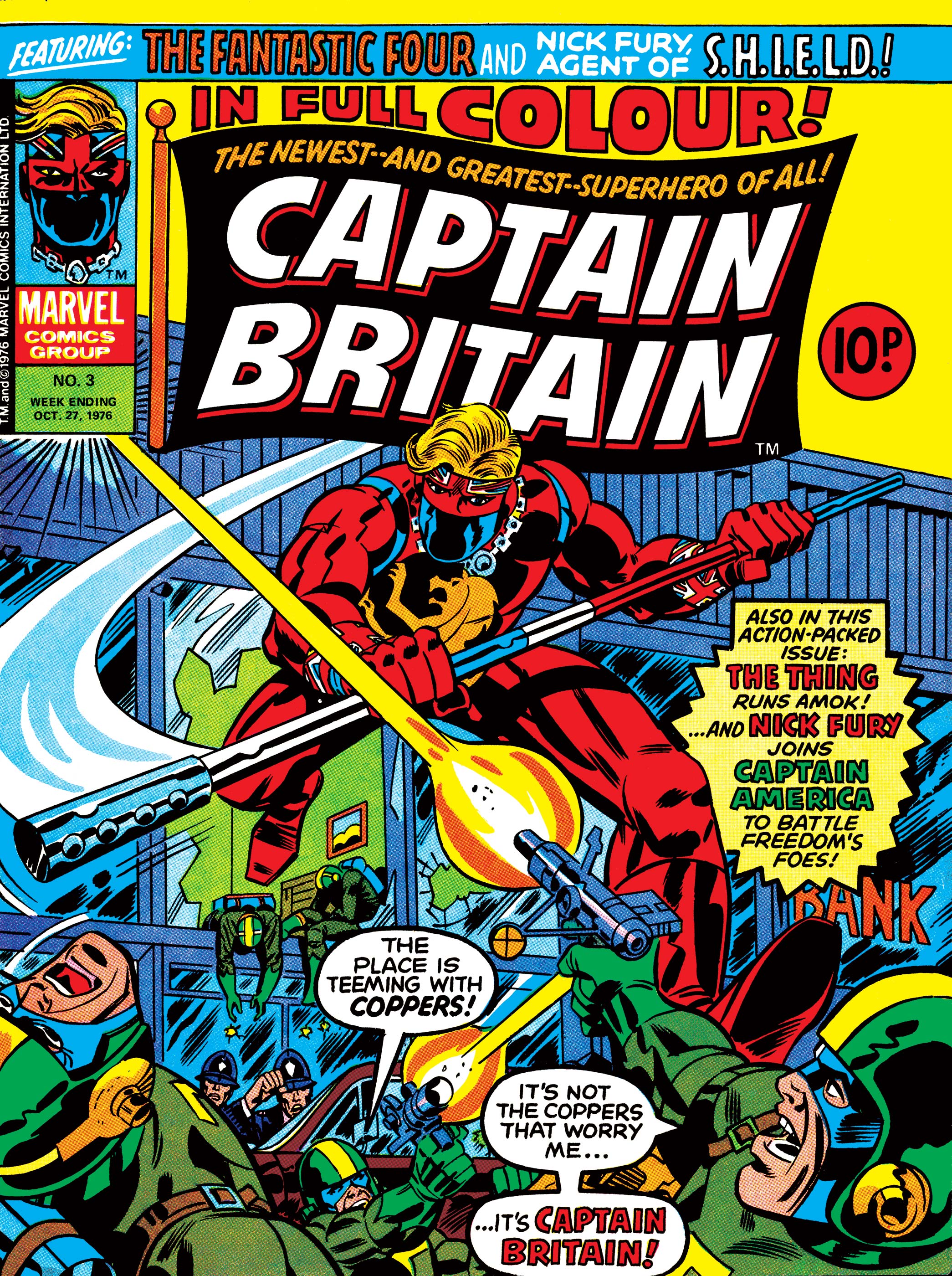 Captain Britain (1976) 3 Comic Issues Marvel