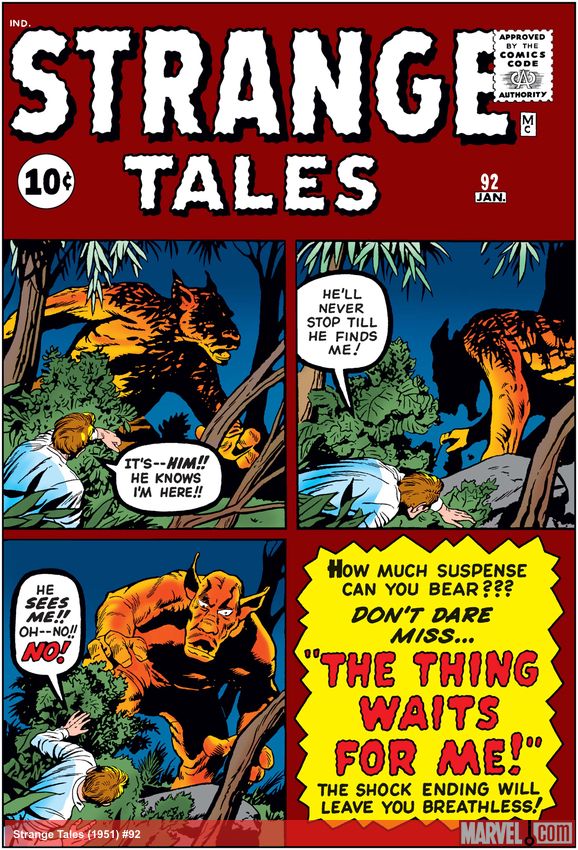 Strange Tales (1951) #92 comic book cover