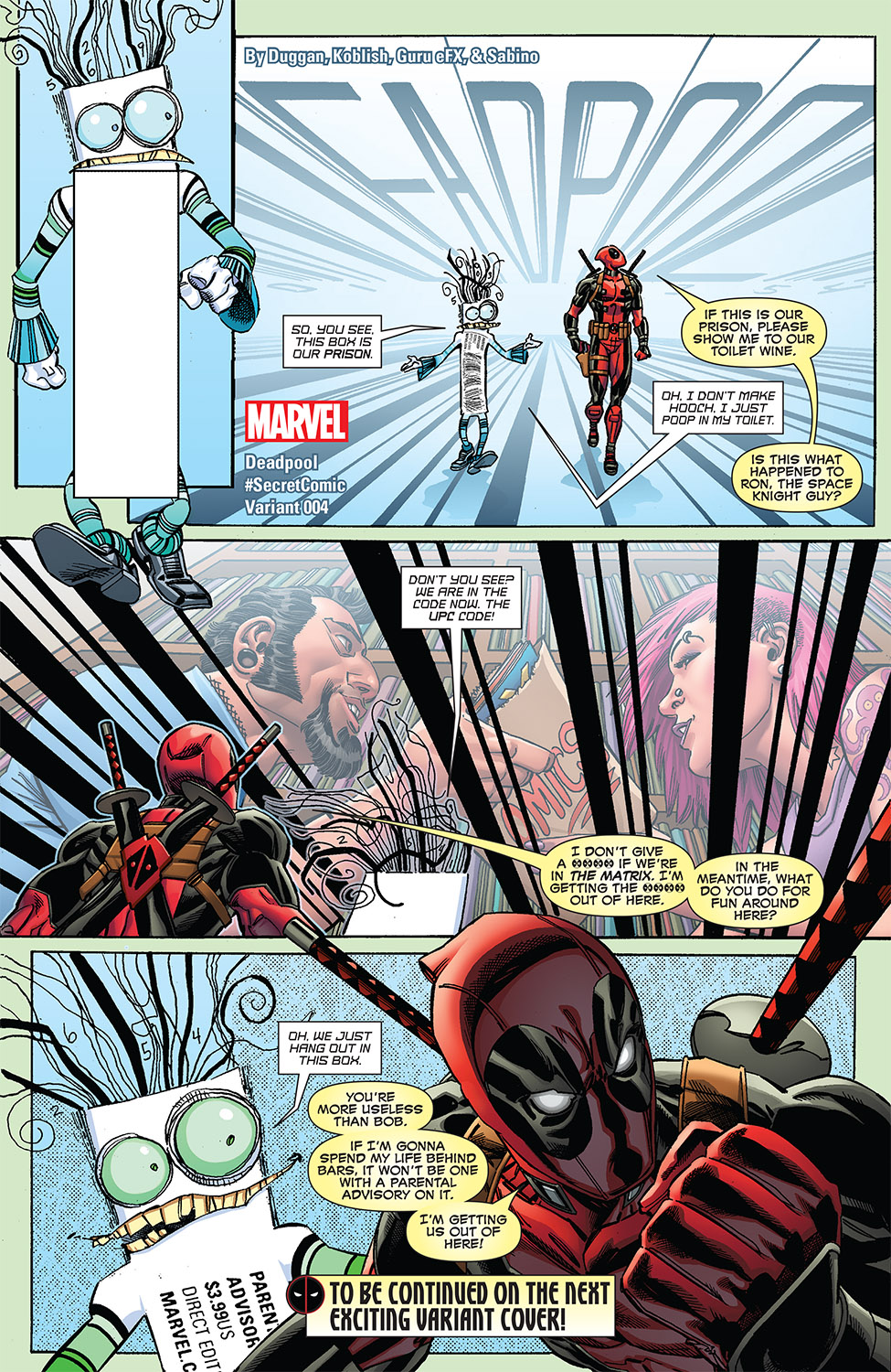 Deadpool (2015) #4 (Koblish Secret Comic Variant)