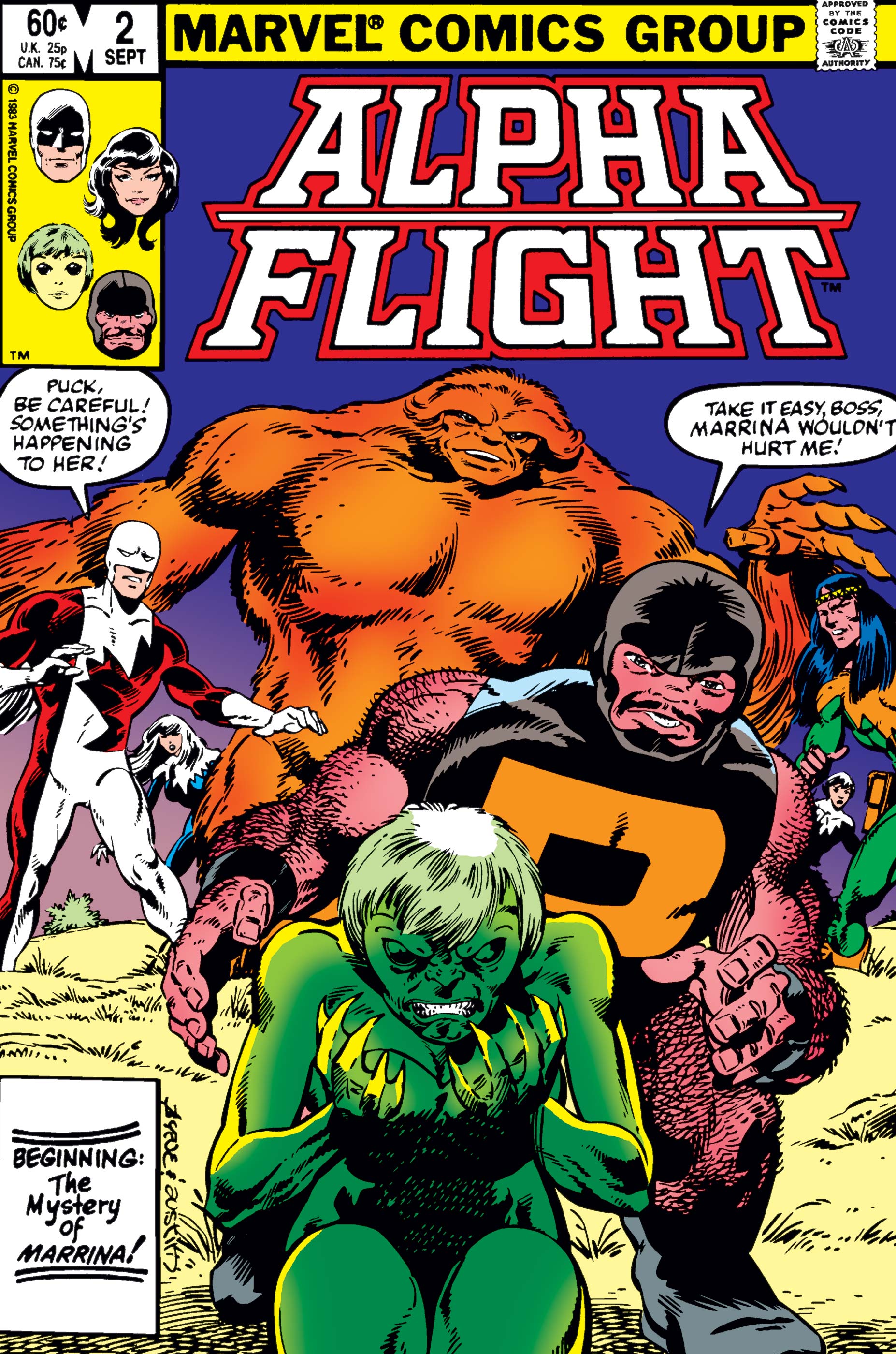Marvel Comics September1983 Comic Alpha Flight #2 