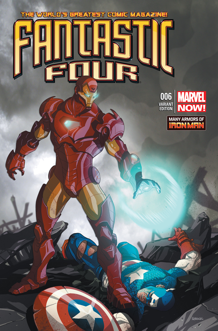 Fantastic Four (2012) #6 (Kerschl Iron Man Many Armors Variant)
