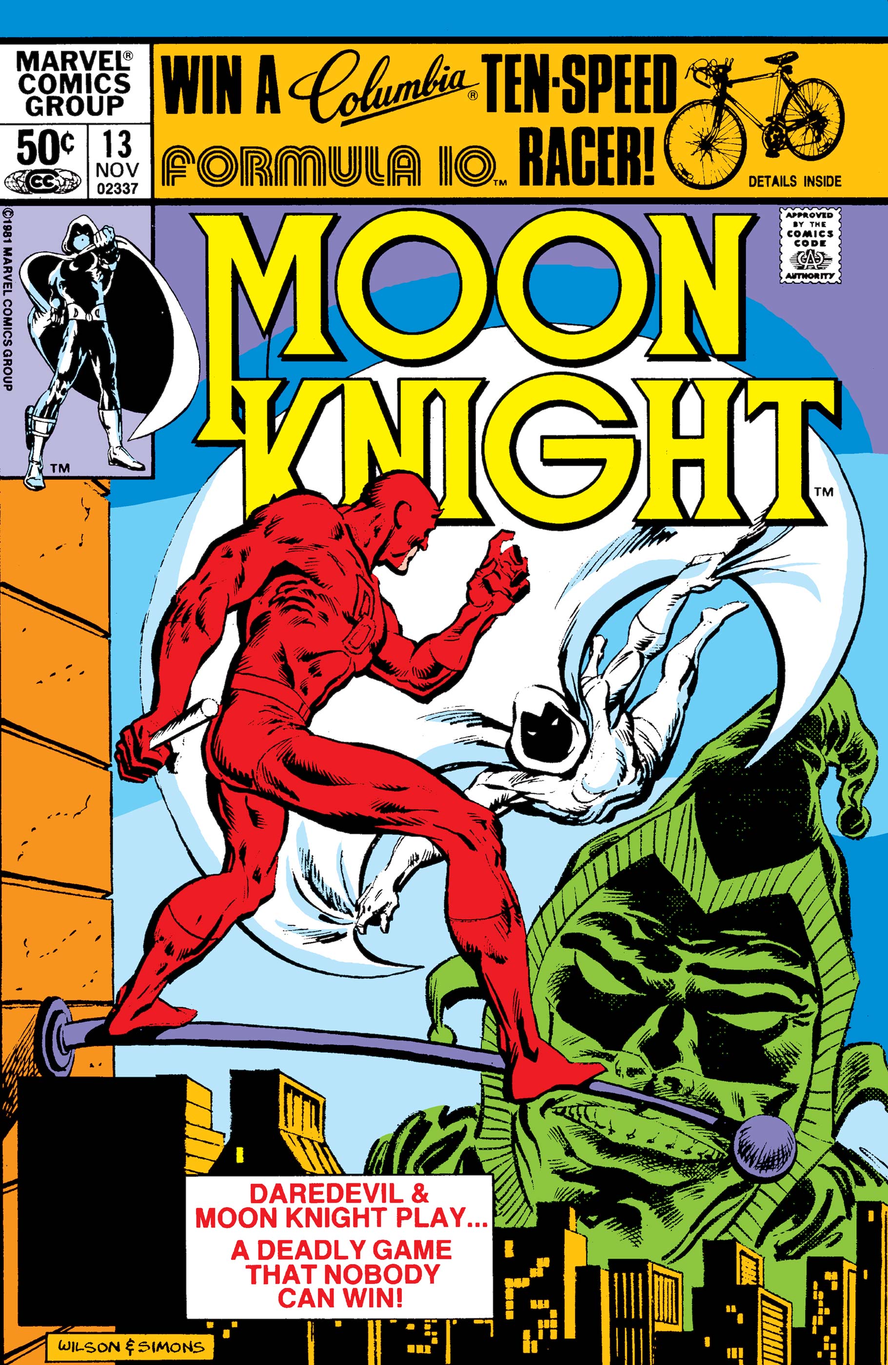 guest: Daredevil Moon Knight # 13 Bill Sienkiewicz USA, 1981 