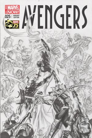 Avengers (2012) #25 (Ross 75th Anniversary Sketch Variant)