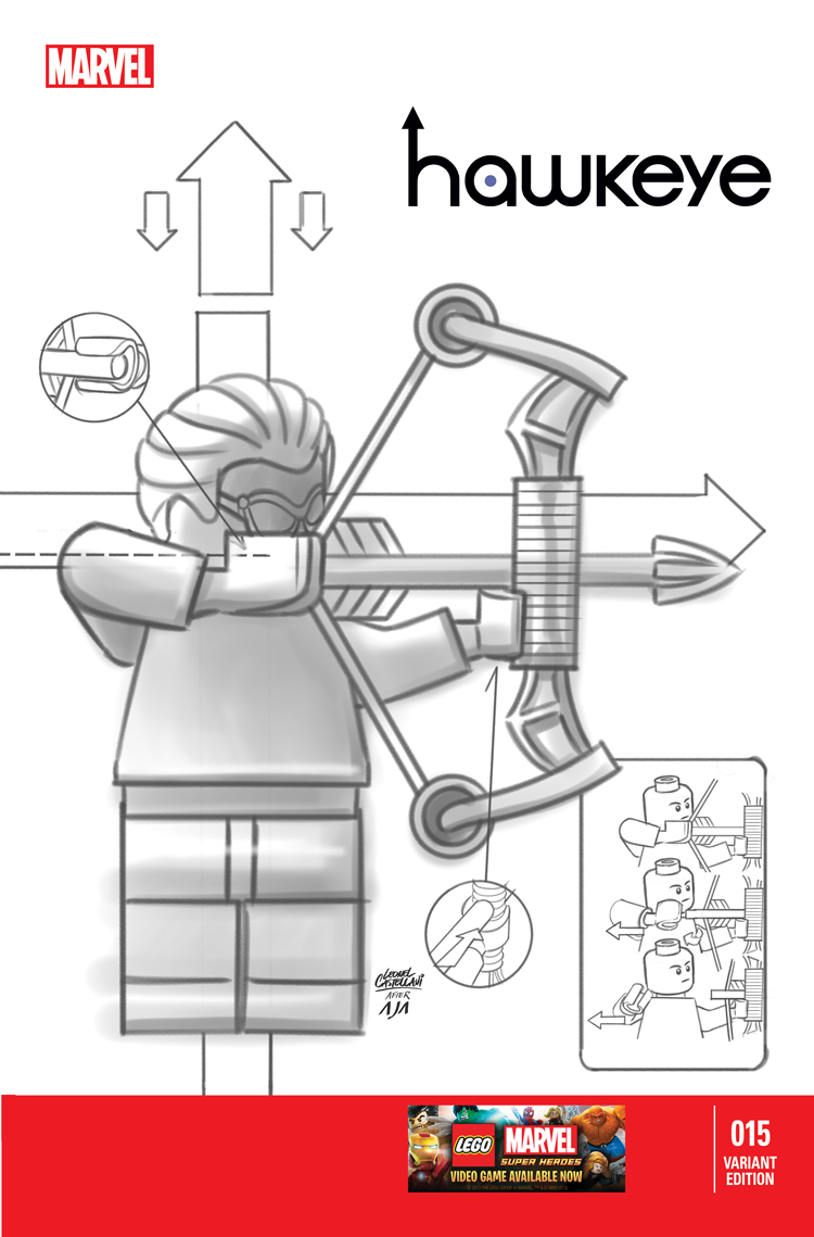 Hawkeye (2012) #15 (Castellani Lego Sketch Variant)