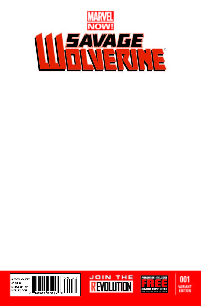 Savage Wolverine (2013) #1 (Blank Cover Variant)