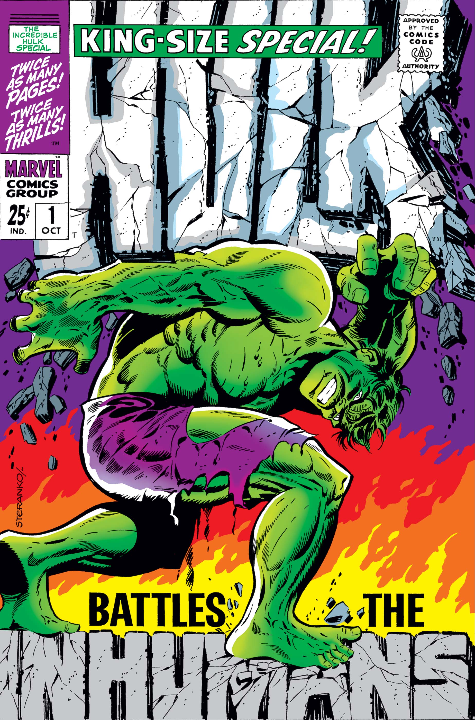 HULK KING-SIZE SPECIAL #1 1968 Famous Cover Please Read