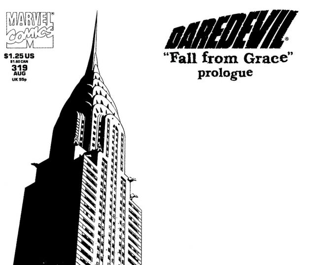 Fall From Grace" prologue Daredevil # 319 USA,1993 2nd printing, black cover 