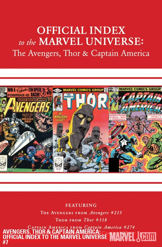 Avengers, Thor & Captain America: Official Index to the Marvel Universe (2010) #7