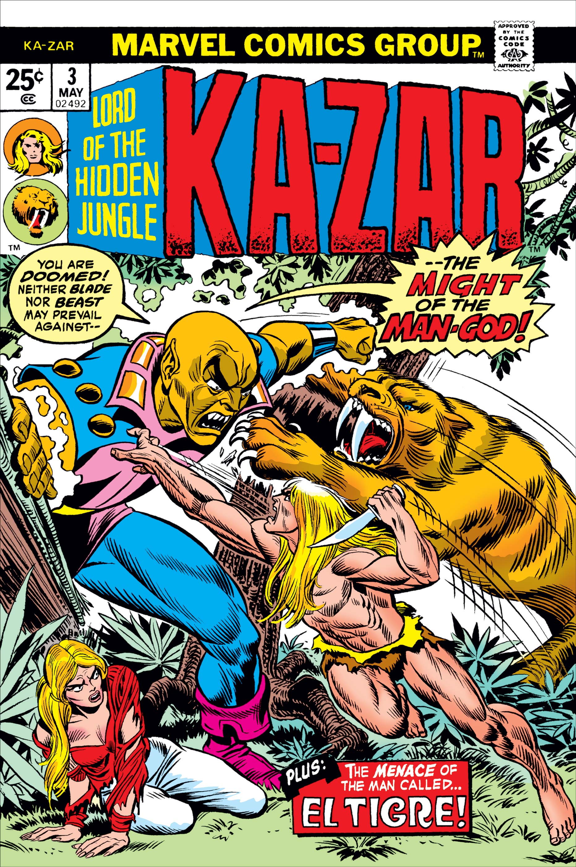 Ka Zar 1974 3 Comic Issues Marvel