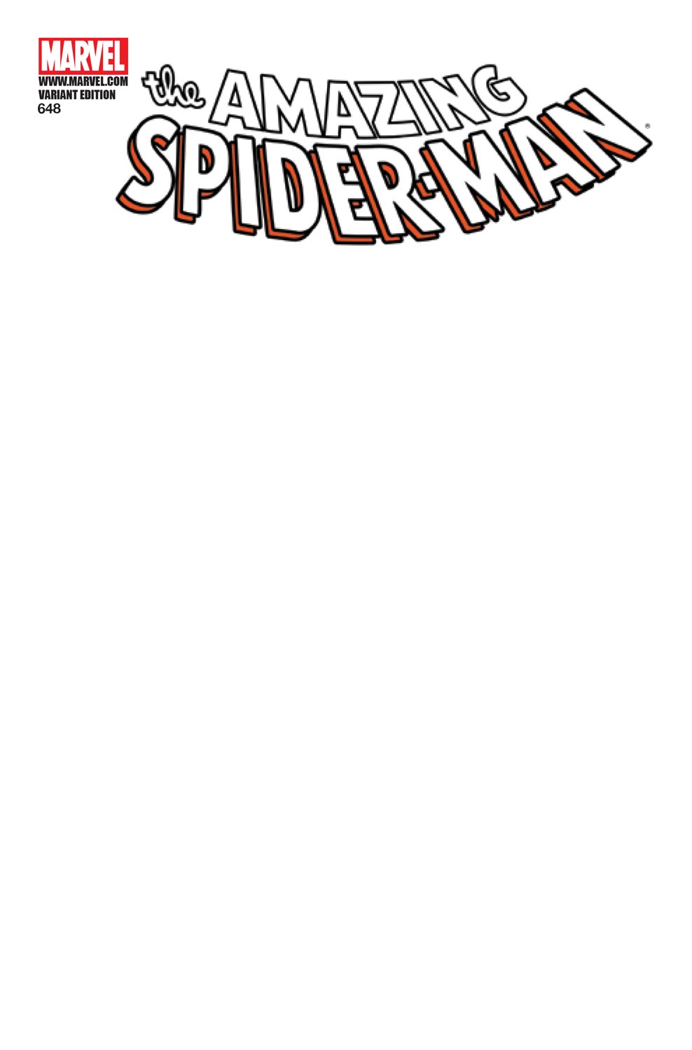 Amazing Spider-Man (1999) #648 (BLANK COVER VARIANT)