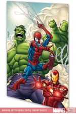 MARVEL ADVENTURES SPIDER-MAN, HULK & IRON MAN: TRIPLE THREAT DIGEST (Trade Paperback) cover