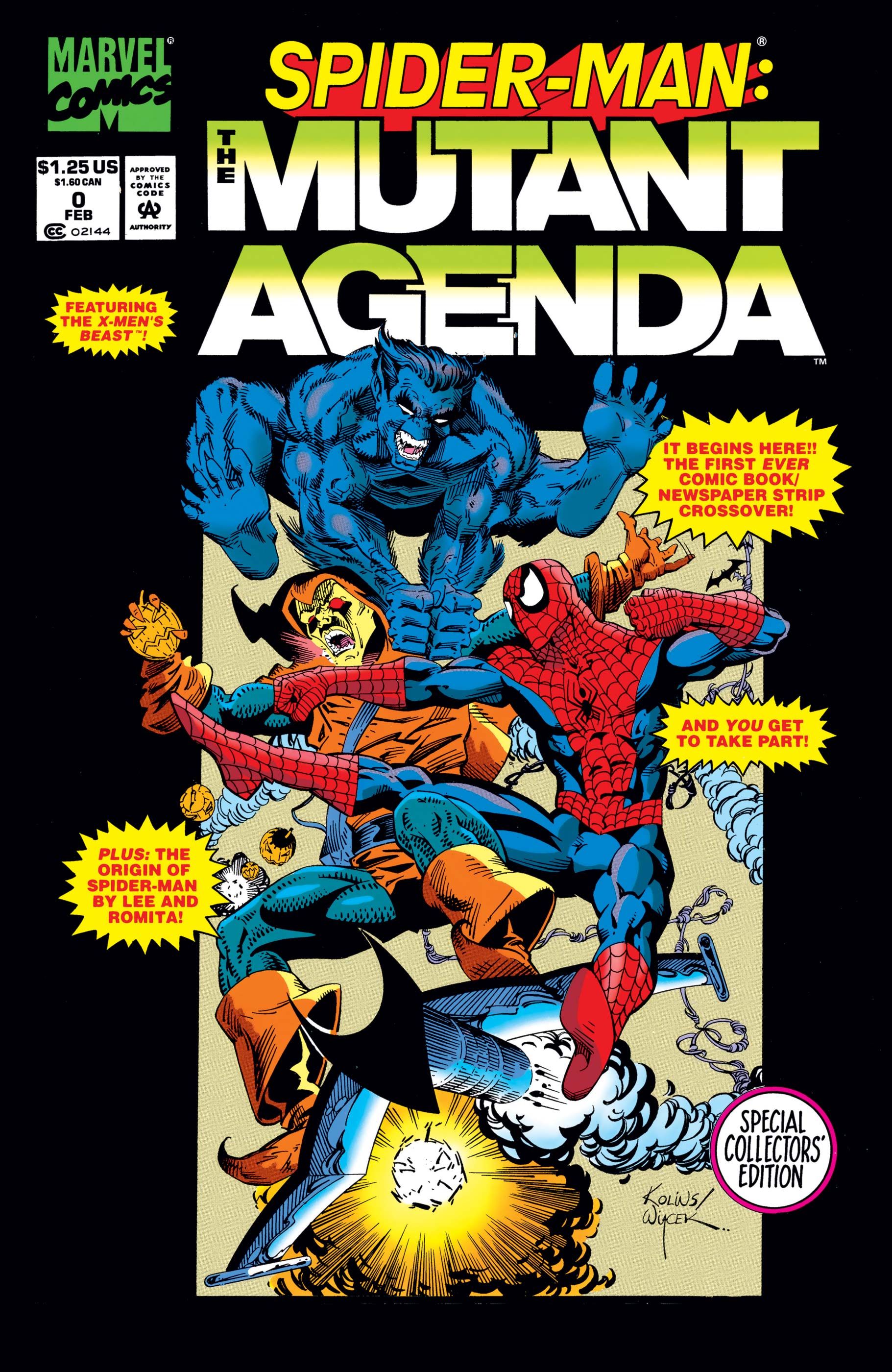 USA, 1994 Spiderman: The Mutant Agenda # 2 of 4 guest: Beast 
