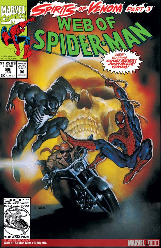 Web of Spider-Man (1985) #96 comic book cover