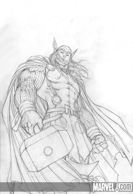 Thor (2007) #1 (Sketch Variant)