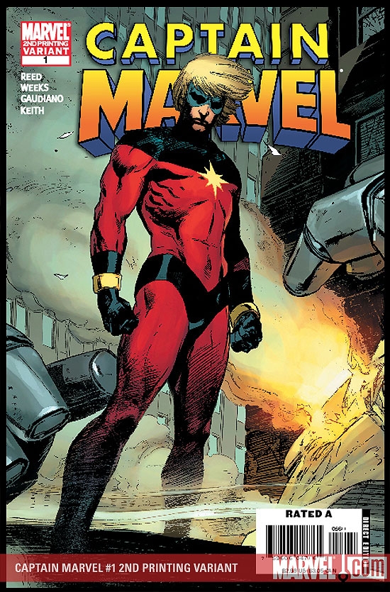 Captain Marvel (2008) #1 (2ND PRINTING VARIANT)
