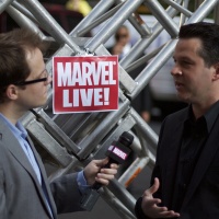 XMFC producer Simon Kinberg and Marvel Comics Senior Editor Nick Lowe at the 'X-Men: First Class' red carpet event in NYC