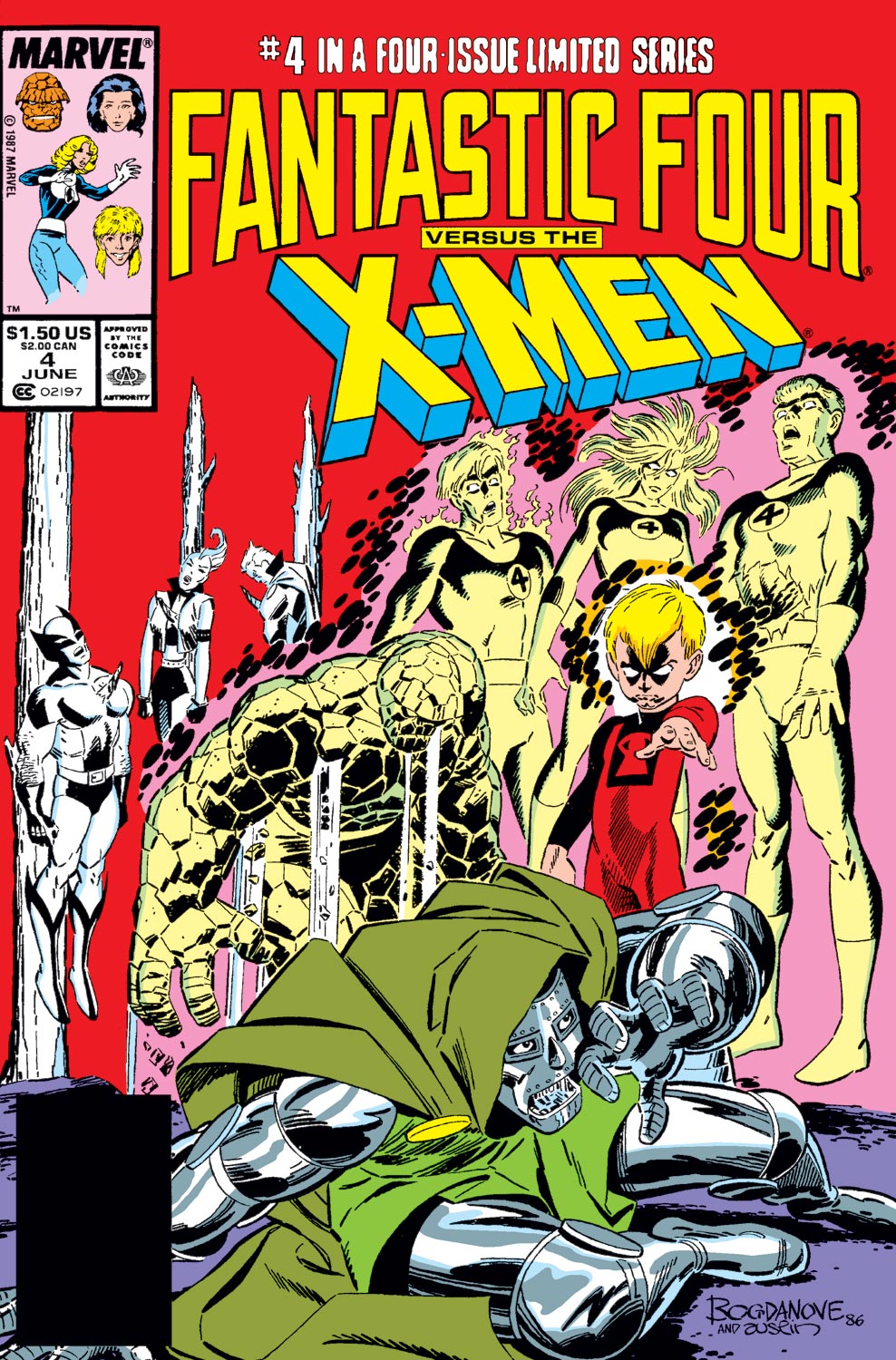 Fantastic Four vs. the XMen (1987) 4 Comics