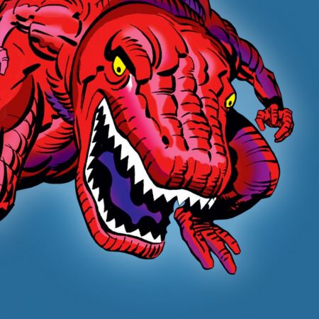 dinosaur with devil horns