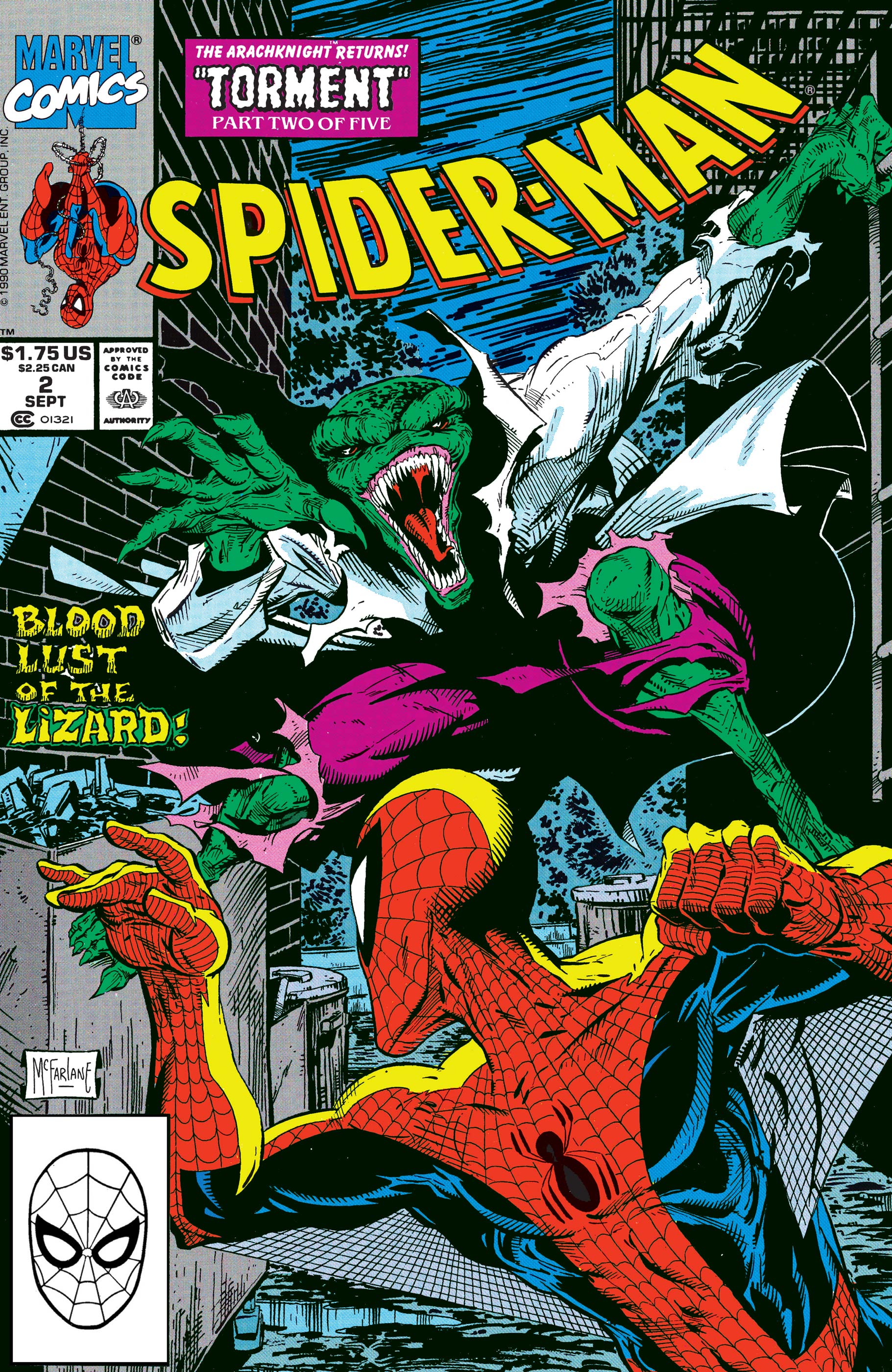 Marvel  Comics  Spider Man 1990 Oct # 3 Torment part 3 of 5