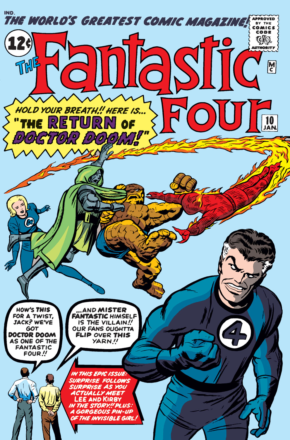 Stan Lee dan Jack Kirby di cover Fantastic Four