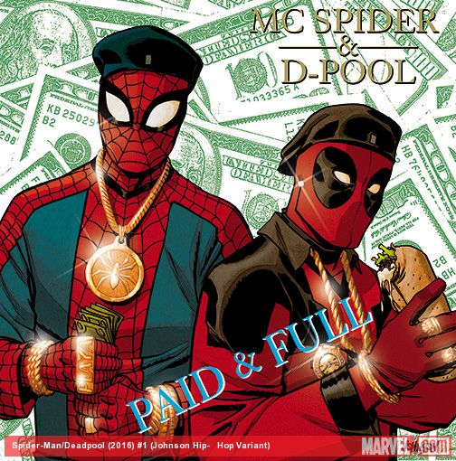 Spider-Man/Deadpool (2016) #1 (Dave Johnson Hip-&#8203;Hop Variant) comic book cover