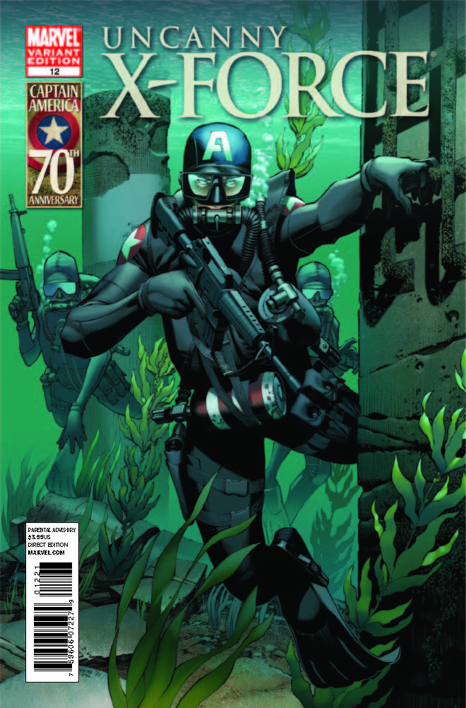 Uncanny X-Force (2010) #12 (I Am Captain America Variant)
