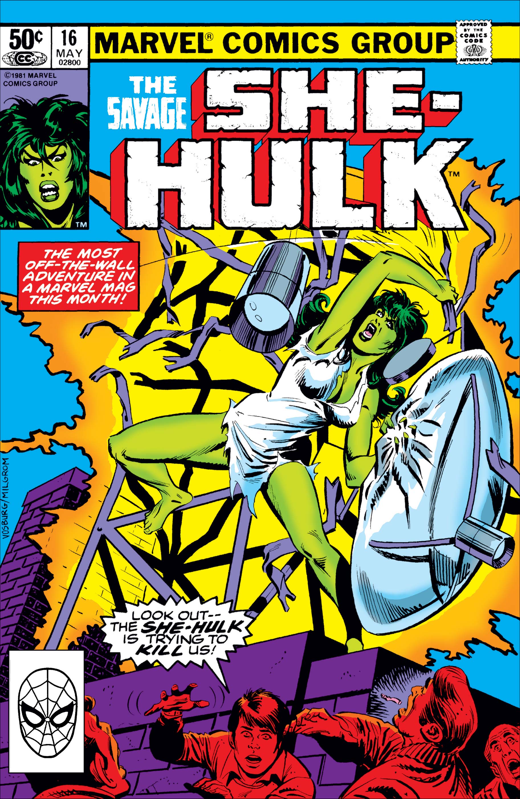 the Savage She-Hulk #16 Zapping of the she-hulk Marvel 1981. 