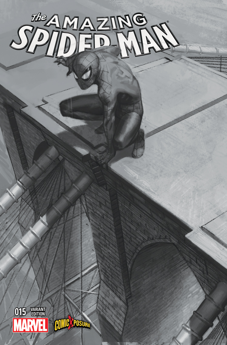 The Amazing Spider-Man (2014) #15 (Molina Comicxposure Black and White Variant)