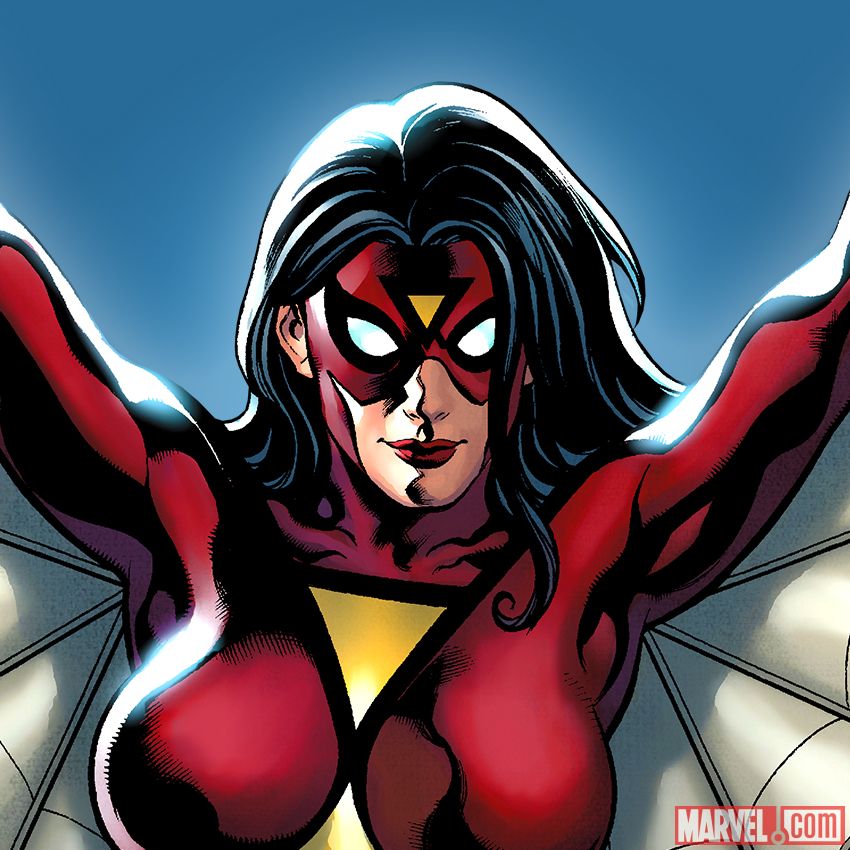 Character drawing of Spider-Woman (Jessica Drew)