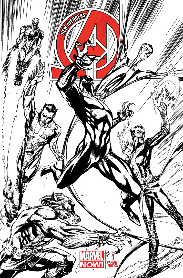 New Avengers (2013) #1 (Campbell Sketch Variant)