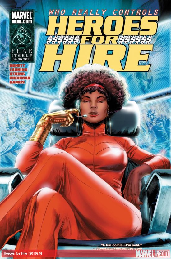 "Hello, Hero. Are you for hire?" Heroes for Hire #4. Cover artist Doug Braithwaite Copyright Marvel.