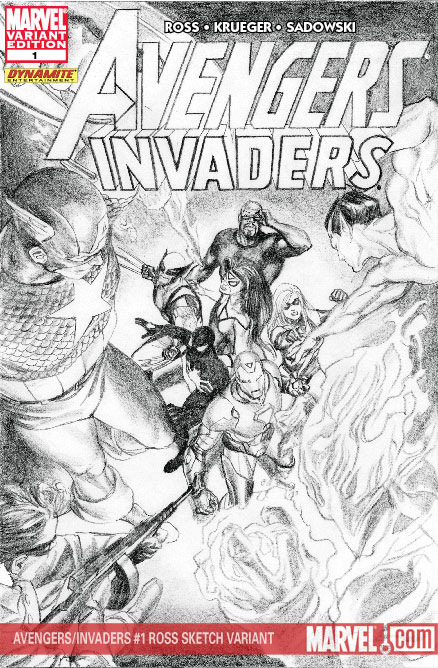 Avengers/Invaders (2008) #1 (Ross Sketch Variant)