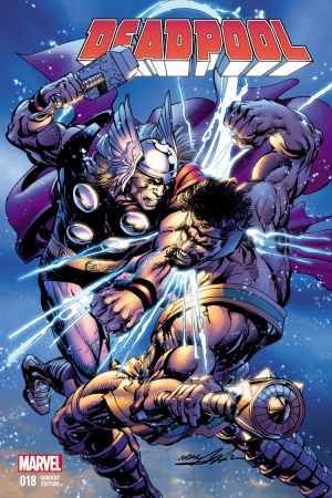 Deadpool (2012) #18 (Neal Adams Thor Battle Variant)