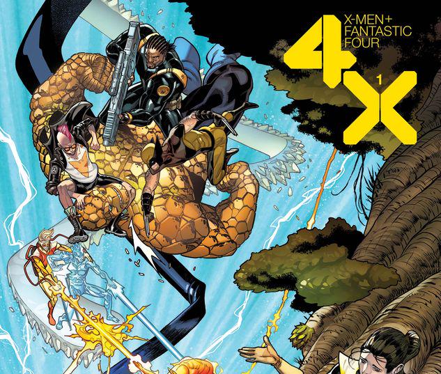 X-MEN FANTASTIC FOUR #1 1:50  GARRON VARIANT Actual Scans! 