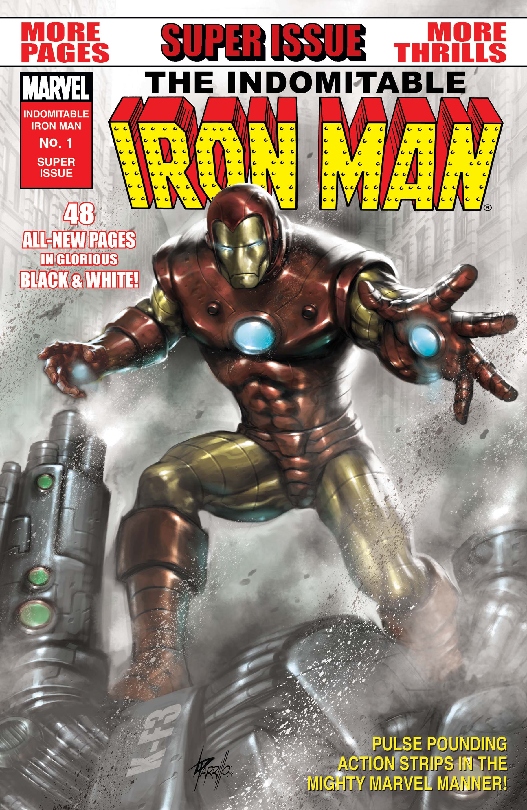 Indomitable Iron Man Black and White (2010) #1