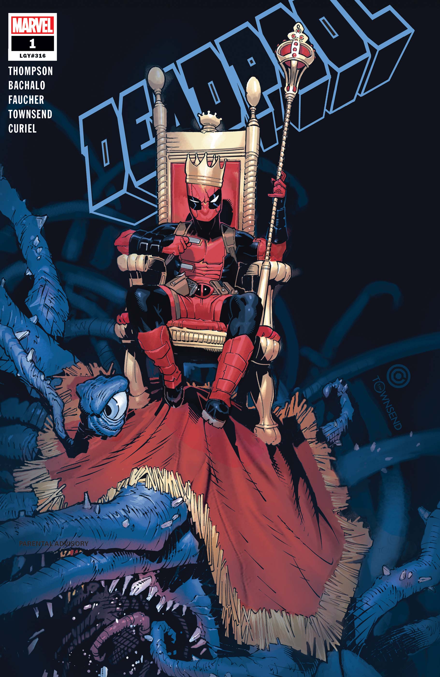 Deadpool #1 Marvel Comics 2019 Series Blank Variant 9.6 Near Mint+ 