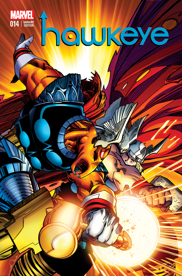 Hawkeye (2012) #14 (Simonson Thor Battle Variant)