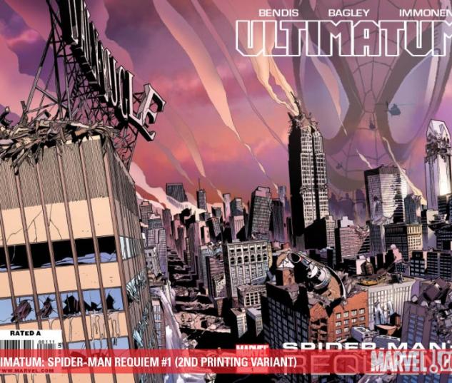 Ultimatum Spider-Man Requiem 1B Immonen Variant 2nd Printing VF 2009 Stock Image
