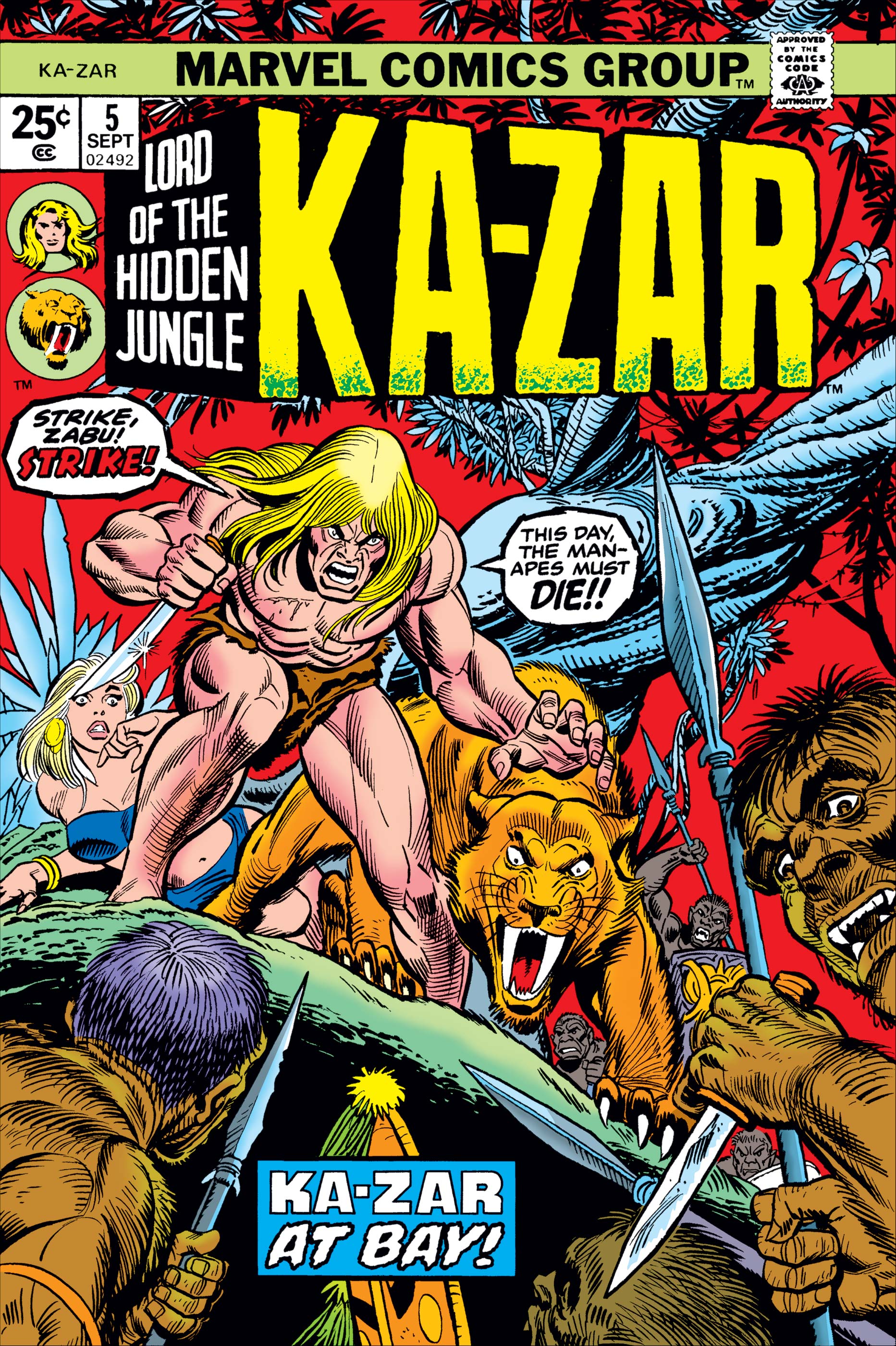 Ka Zar 1974 5 Comic Issues Marvel