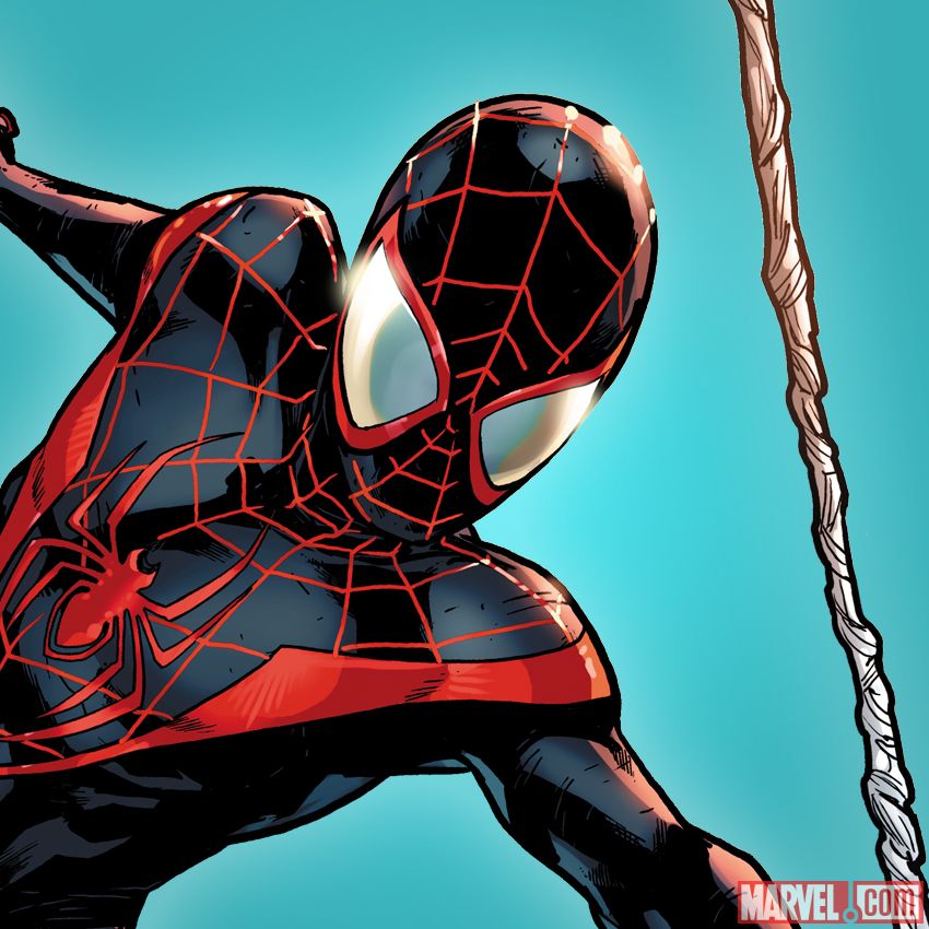 Character drawing of Spider-Man (Miles Morales)